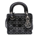 Mini Satin Cannage Strass Crystal Embellished Lady Dior
